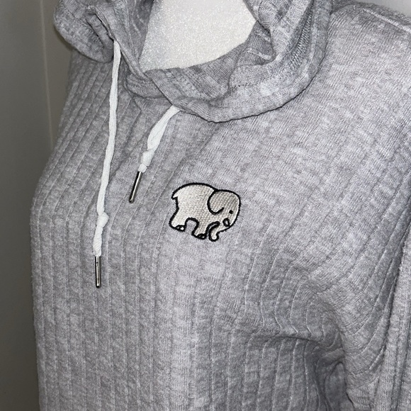 Ivory Ella Cropped Hoodie Size Small - Picture 2 of 9